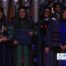 Close up of four Morehouse School Medicine graduates as shown on the event live stream
